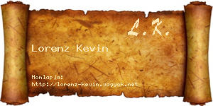 Lorenz Kevin névjegykártya
